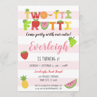 Frutti à deux tti - Tutti Fruity Invitation Annive