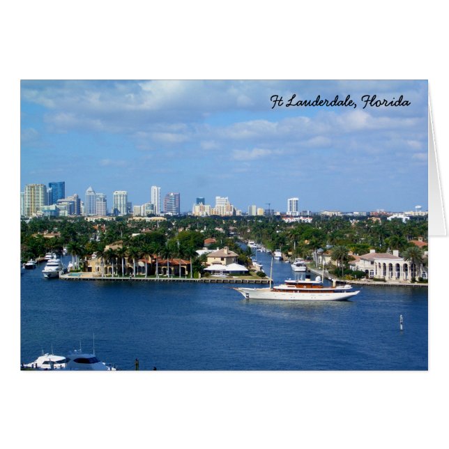 Ft Lauderdale Intracoastal Waterway & Skyline (Devant horizontal)