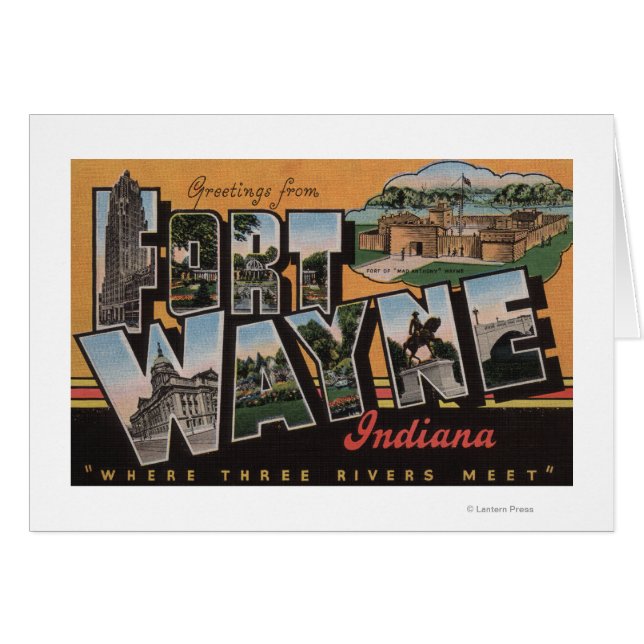 Ft. Wayne, Indiana - Scènes de grandes lettres (Devant horizontal)