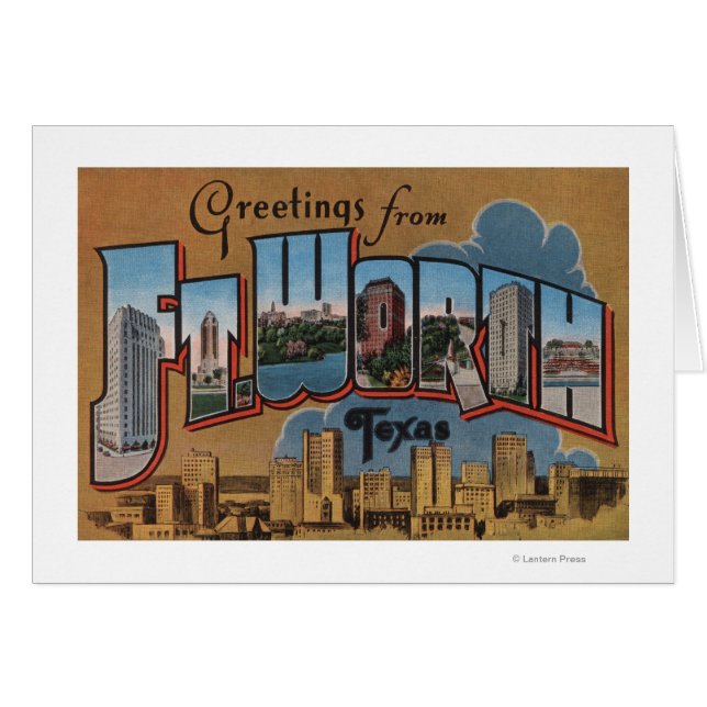 Ft. Worth, Texas - Scènes de grandes lettres (Devant horizontal)