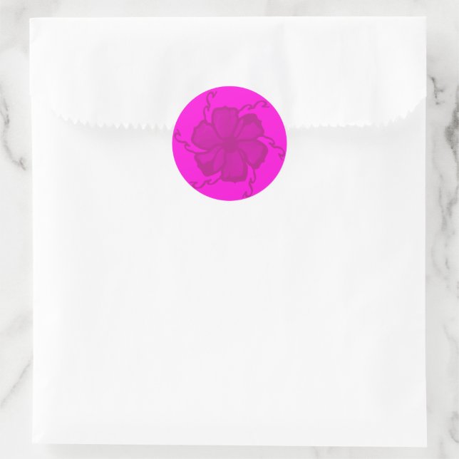 FTF Autocollants Monochromes de couleur Rose Chaud (Sac)