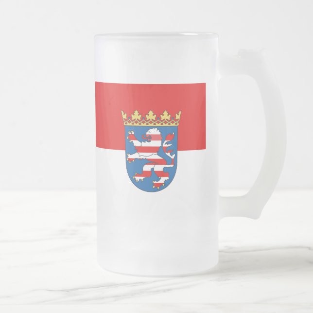 Fůag of Hesse Frosted Glass Beer Mug (Droit)