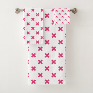 Fuchsia croix sur le blanc