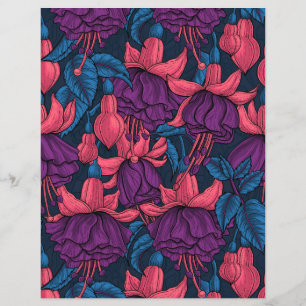 Fuchsia en bleu et violet