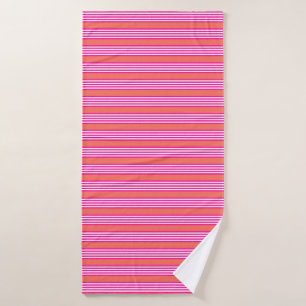 Fuchsia et corail vivant cinq bandes motif