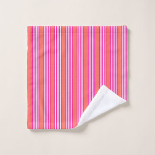 Fuchsia et corail vivant cinq bandes motif