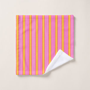 Fuchsia et jaune cinq bandes motif