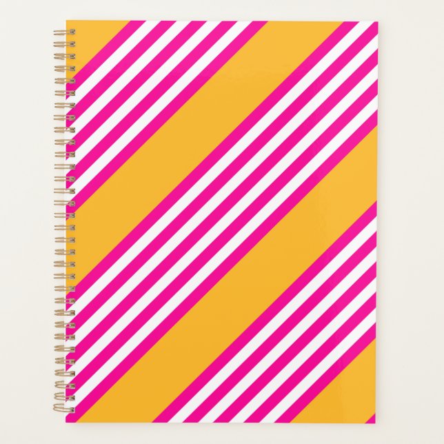 Fuchsia et jaune cinq bandes motif (Devant)
