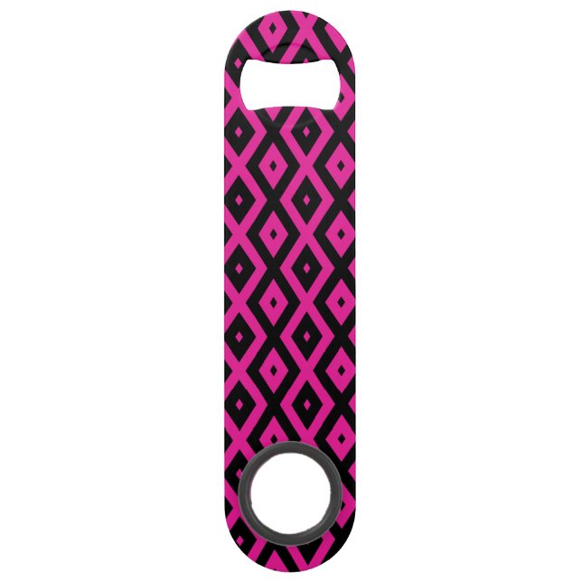 Fuchsia et motif de diamants noirs (Devant)