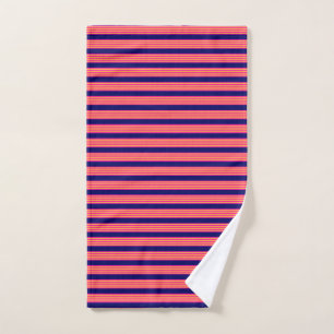 Fuchsia et rayures jaunes avec bleu marine