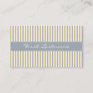 Fuchsia & Lime Stripes cartes de visite personnali