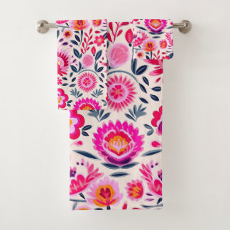 Fuchsia Motif mexicain de fleurs