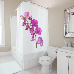 Fuchsia Orchidée Spray rideau de douche