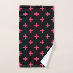 Fuchsia polka croise sur noir