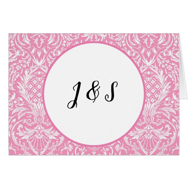 Fuchsia rose ananas Victorian Vintage Damask (Devant Horizontal)