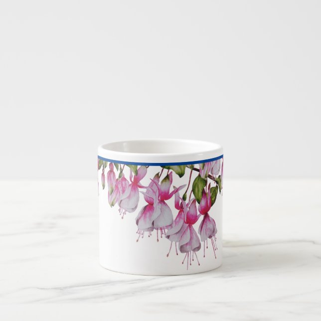 Fuchsias festives sur une Mug d'Espresso (Devant)