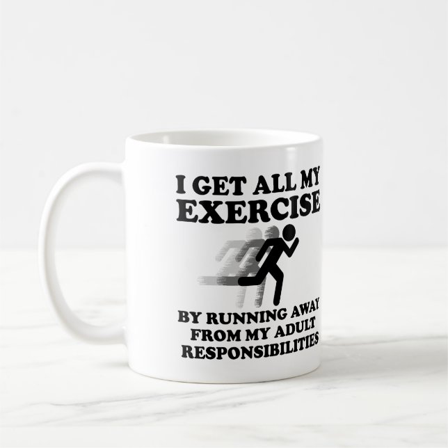 Fuir les responsabilités Mug drôle (Gauche)