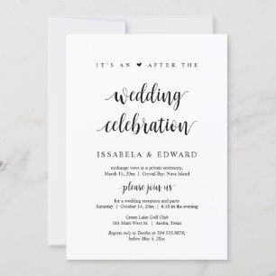 Fuite, C'est une fête après le mariage Invitation