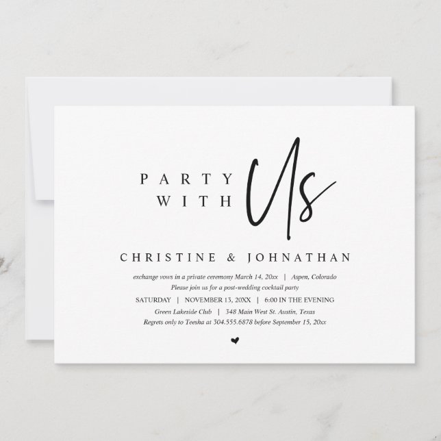 Fuite de mariage, invitation à faire la fête avec  (Devant)