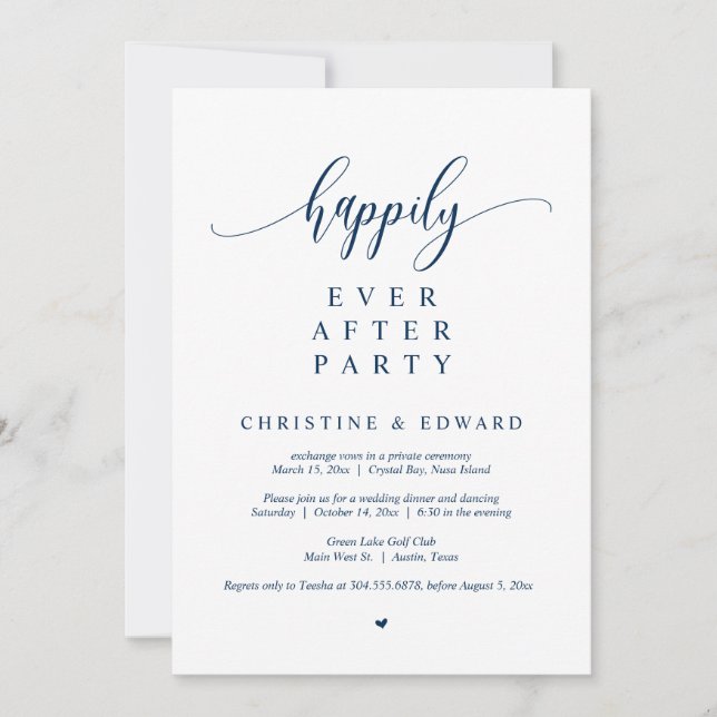 Fuite de mariage, invitation à la fête pour toujou (Devant)