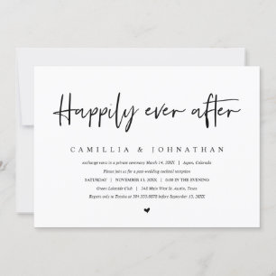 Fuite de mariage, invitation pour une fête de bonh