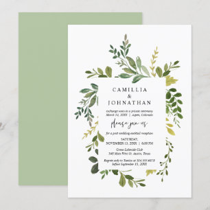 Fuite de mariage, invitation sur le thème de la ve