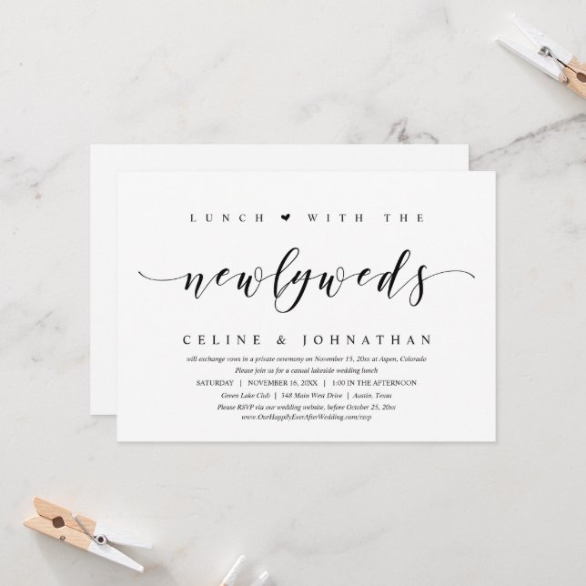 Fuite de noces, invitation à déjeuner avec les jeu (Devant/Arrière en situation)