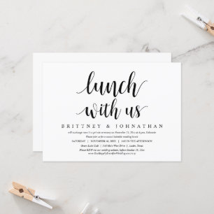 Fuite en mariage, déjeuner avec nous, invitation d