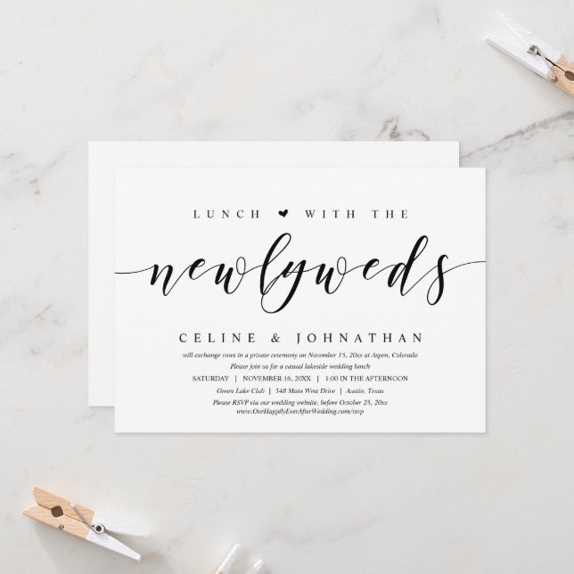 Fuite en mariage, invitation à déjeuner avec les j (Devant/Arrière en situation)