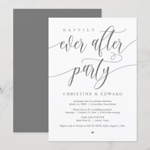 Fuite, Fête de Mariage Heureux, Invitation Grise