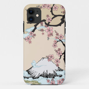 Fuji et Sakura - coque iphone de conception de