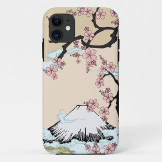 Fuji et Sakura - coque iphone de conception de