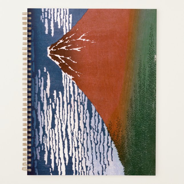 Fuji rouge, Aka Fujiyama Volcan Katsushika Hokusai (Devant)