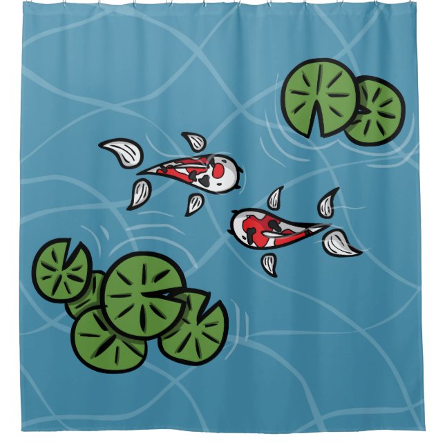 Fuku et Heiwa le rideau de douche de Koi (Devant)