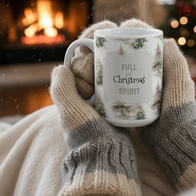 Full of Christmas Spirit” Holiday Coffee Mug (Créateur téléchargé)