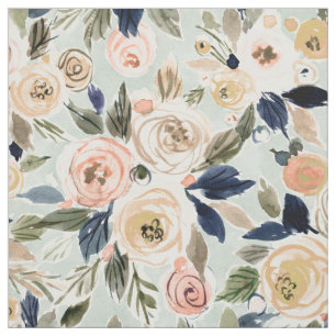FULLNESS Romantique Rose aquarelle tissu floral
