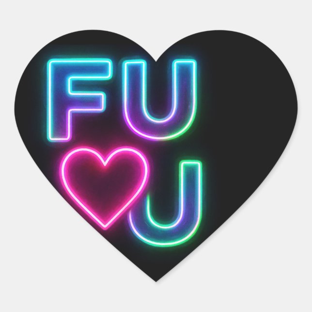 FULU Heart Shaped Sticker (Devant)