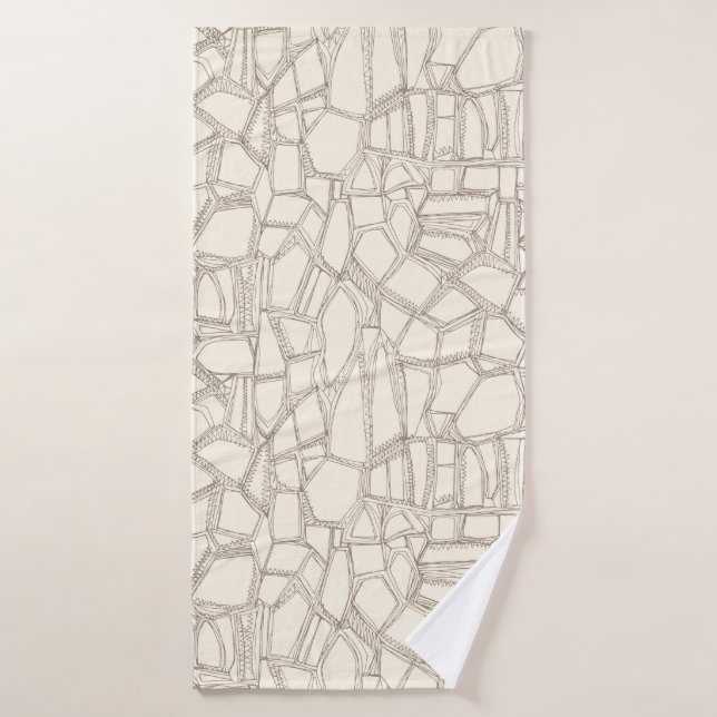 Fumée BRISÉE hors blanc (Serviette de bain)