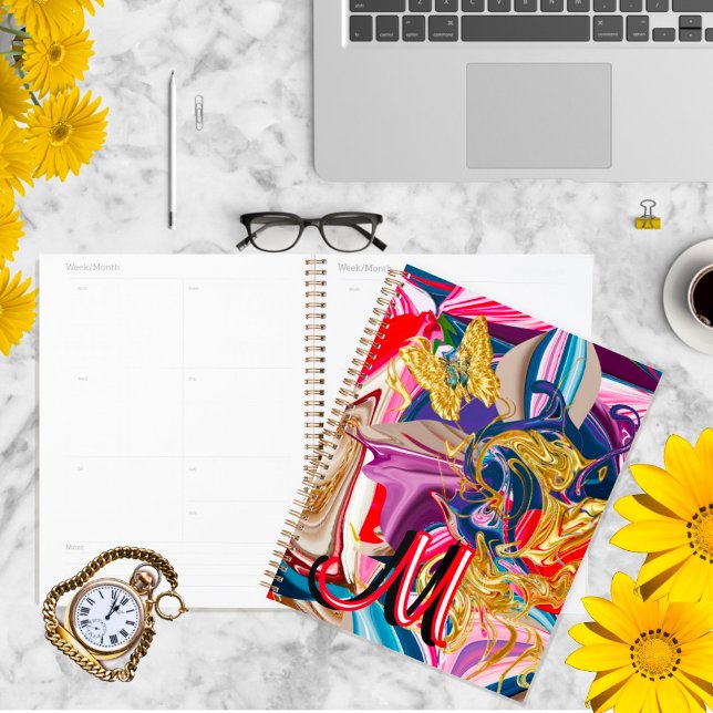 Fumée de papillon d'or Monogramme rouge Liquide Ab (Créateur téléchargé)