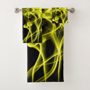 Fumée jaune Symétrique Minimaliste Noir