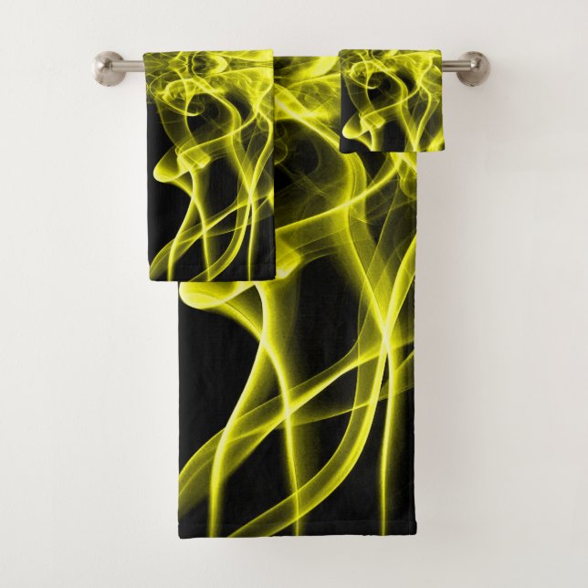 Fumée jaune Symétrique Minimaliste Noir (En situation)