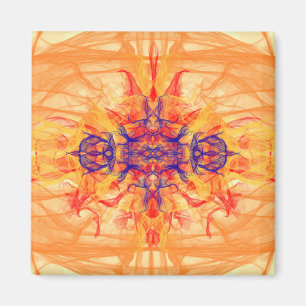 FUMÉE ORANGE - Art Fractal - Magnet