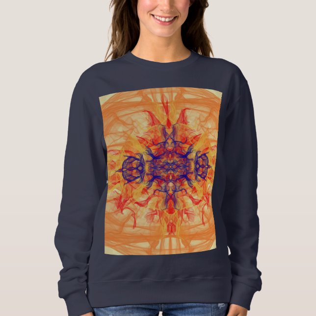 FUMÉE ORANGE - Art Fractal - Sweatshirt (Devant)