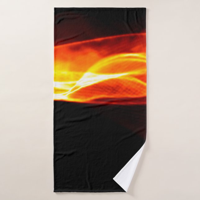 Fumée rouge Abstraite Feu sur arrière - plan noir. (Serviette de bain)
