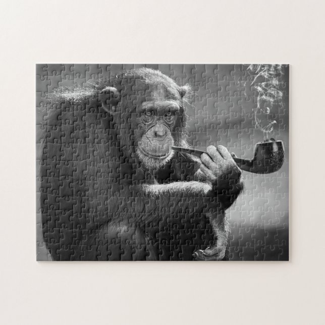 Fumer le chimpanzé, puzzle (Horizontal)