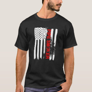 Fumeur de tuyaux TShirt Old School Tobacco USA Ind
