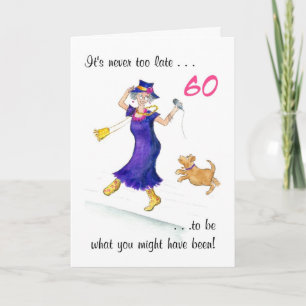 Fun 60e anniversaire carte pour une femme