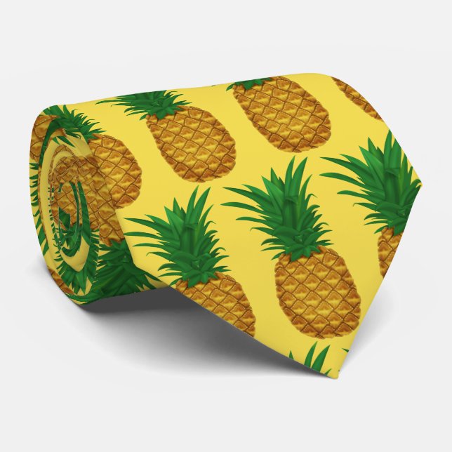 Fun Ananas motif carrelé cravate de fruits (Roulé)