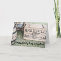 Fun Antique Collector Picker Carte Anniversaire