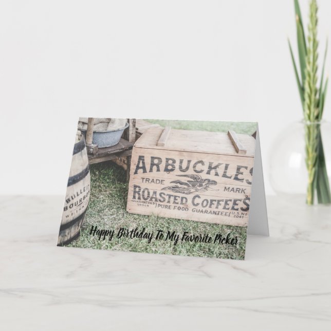 Fun Antique Collector Picker Carte Anniversaire (Devant)